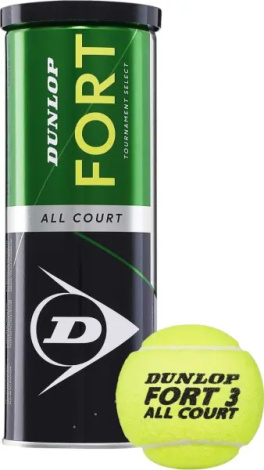 Набір м'ячів для тенісу Dunlop FORT ALL COURT TS 3B жовтий (3 штуки) 601315