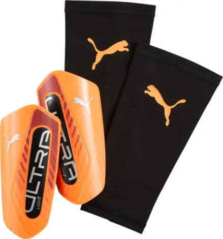 Щитки футбольні Puma ULTRA LIGHT SLEEVE оранжево-чорні 030989-05