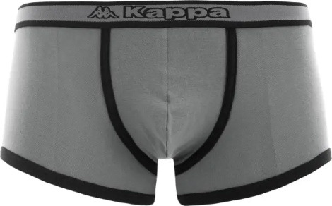 Труси (боксерки) Kappa BOXER UOMO ELASTICO LOGO CENTRATO сіро-чорні K1231 GrigioUnito