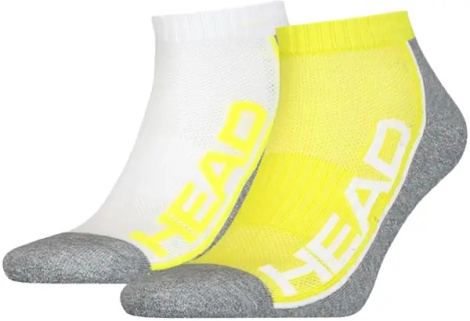 Носки Head PERFORMANCE SNEAKER 2P UNISEX желто-серые, бело-серые (2 пары) 791018001-004