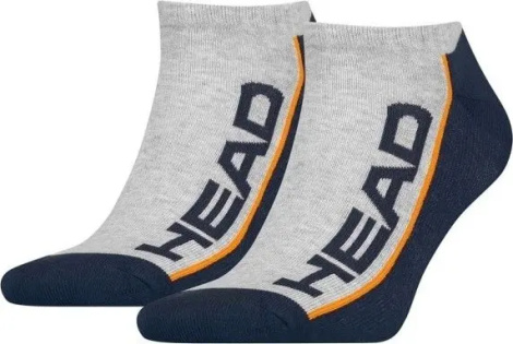 Носки Head STRIPE SNEAKER 2-PACK серо-темно-сине-оранжевые (2 пары) 781008001-870