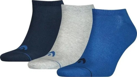 Шкарпетки Head SNEAKER 3P UNISEX сірі, сині, темно-сині (3 пари) 761010001-001