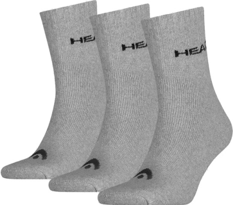 Носки Head SHORT CREW 3P UNISEX серые (3 пары) 701213457-400