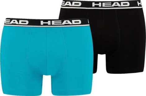 Труси (боксерки) Head BASIC BOXER 2P блакитно-чорні, чорні (2 штуки) 701202741-021