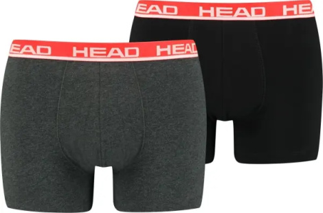 Труси (боксерки) Head BASIC BOXER 2P сіро-червоні, чорно-червоні (2 штуки) 701202741-011