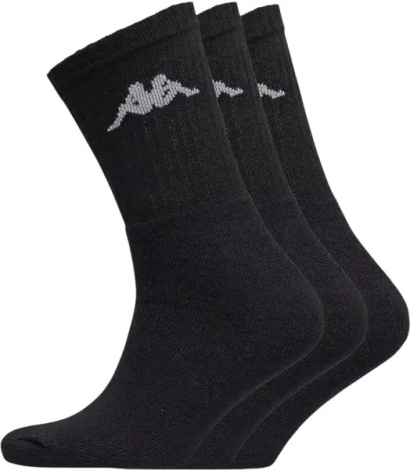 Шкарпетки Kappa TRISPER TENNIS SOCK 3PK чорні (3 пари) 303WIG0-902