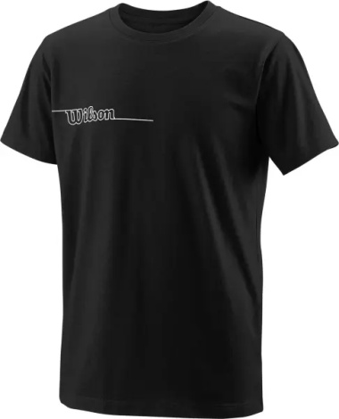 Футболка для тенниса детская Wilson TEAM II TECH TEE черная WRA796601