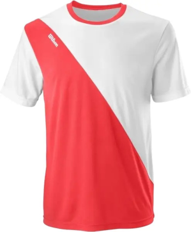Футболка для тенісу Wilson TEAM II CREW біло-коралова WRA794008