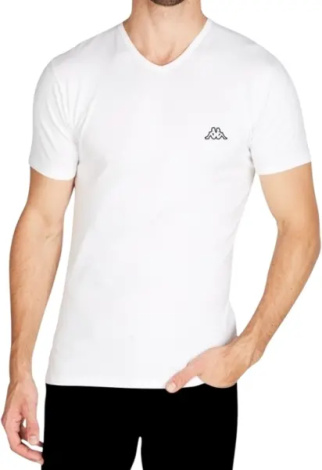 Футболка Kappa T-SHIRT MEZZA MANICA SCOLLO V белая K1311 Bianco