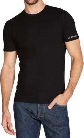 Футболка Kappa T-SHIRT MEZZA MANICA GIROCOLLO черная K1306 Nero