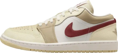 Кросівки жіночі Nike AIR JORDAN 1 LOW бежево-біло-бордові HV6530-100