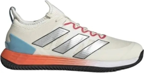 Кроссовки теннисные Adidas ADIZERO UBERSONIC 4 CLAY бежево-оранжево-голубые HQ5930