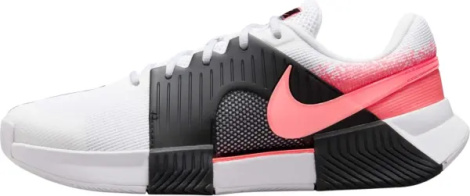 Кросівки тенісні Nike ZOOM GP CHALLENGE 1 HARD біло-чорно-коралові FB3147-102