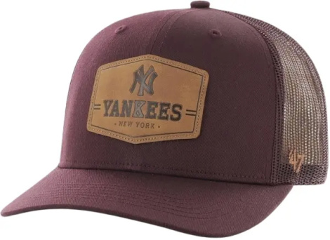Кепка 47 Brand YANKEES RAWHIDE TWILL бордовая B-RHTWL17CTP-KM
