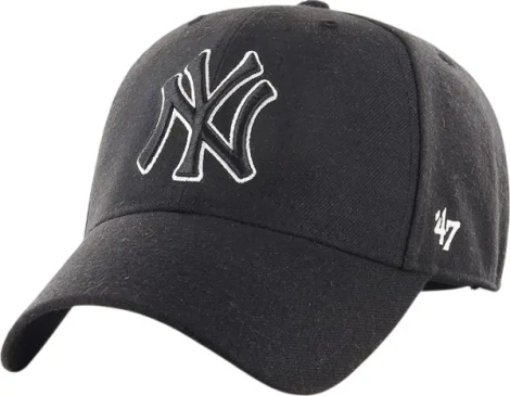 Кепка 47 Brand NEW YORK YANKEES '47 MVP SNAPBACK чорно-біла B-MVPSP17WBP-BKC