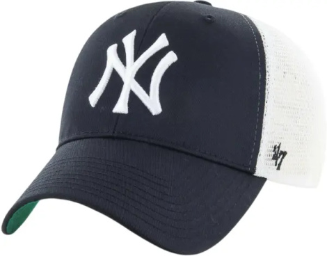 Кепка 47 Brand NEW YORK YANKEES BRANSON MESH черно-бело-зеленая B-BRANS17CTP-BK