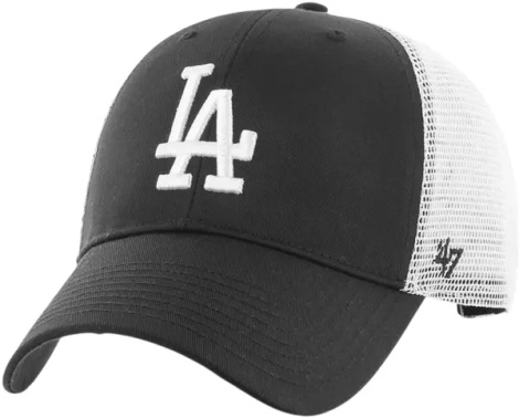 Кепка 47 Brand LOS ANGELES DODGERS BRANSON MESH чорно-біла B-BRANS12CTP-BKC