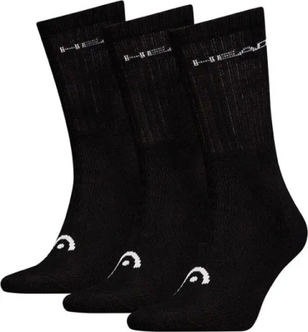 Носки Head ELEMENTS ALL SPORTS CREW 3P черные (3 пары) 701229008-001