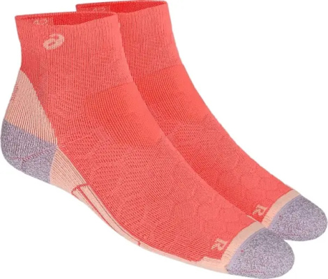 Носки Asics ROAD QUARTER кораллово-персиково-серые 150224-0698