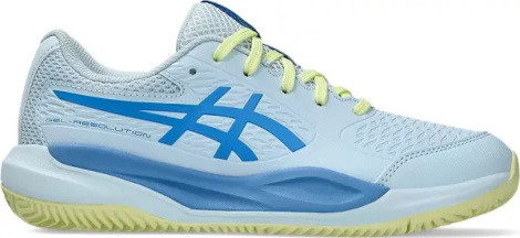 Кросівки тенісні дитячі Asics GEL-RESOLUTION X CLAY блакитно-синьо-лимонні 1044A080-401