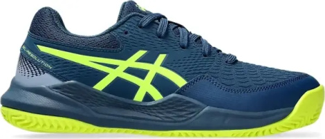 Кросівки тенісні дитячі Asics GEL-RESOLUTION 9 CLAY темно-синьо-лимонні 1044A068-404
