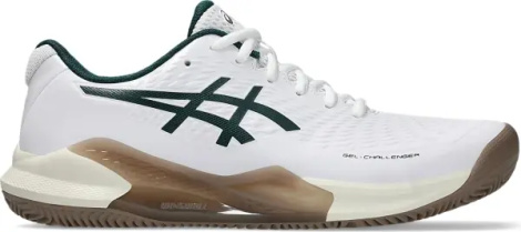 Кроссовки теннисные Asics GEL-CHALLENGER 14 CLAY бело-темно-зелено-коричневые 1041A449-104