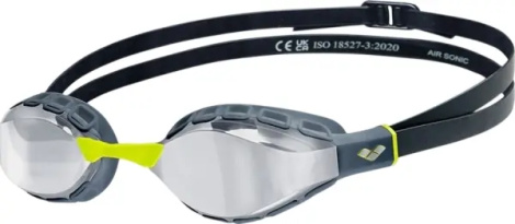Очки для плавания Arena AIR SONIC MIRROR серебряно-черные 011004-130