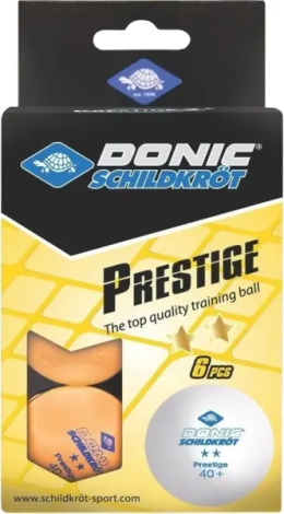 Набор мячей для настольного тенниса Donic PRESTIGE 2* 40+ оранжевый (6 штук) 658028