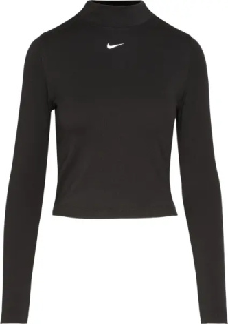 Світшот жіночий Nike SPORTSWEAR ESSENTIAL RIBBED MOCK-NECK чорний DV7880-010