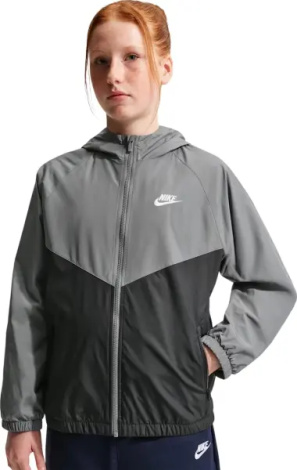 Вітровка підліткова Nike SPORTSWEAR WINDRUNNER сіро-темно-сіра IF2821-084