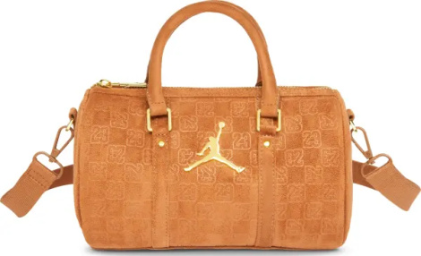 Сумка через плечо Nike JORDAN SUEDE MONOGRAM MINI DUFFEL 3L оранжевая MA9209-X6X
