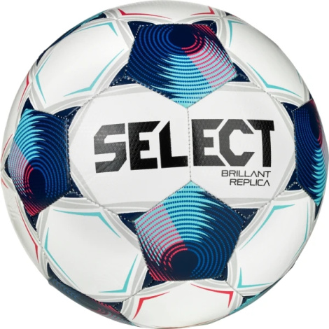 Футбольний м'яч Select BRILLANT REPLICA V25 біло-синьо-рожевий Розмір 4 099480-002