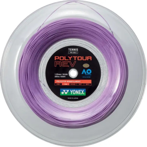 Струна для ракеток для тенісу Yonex POLY TOUR REV 1.25MM бузкова (200 метрів) PTR-PU-200
