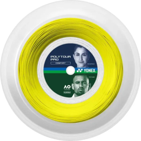 Струна для ракеток для тенісу Yonex POLY TOUR PRO 1.25MM жовта (200 метрів) PTP-FLY-200