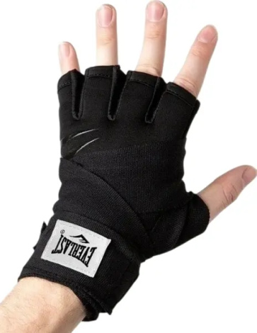Перчатки-бинты Everlast EVERGEL FASTWRAPS черные XL P00002030