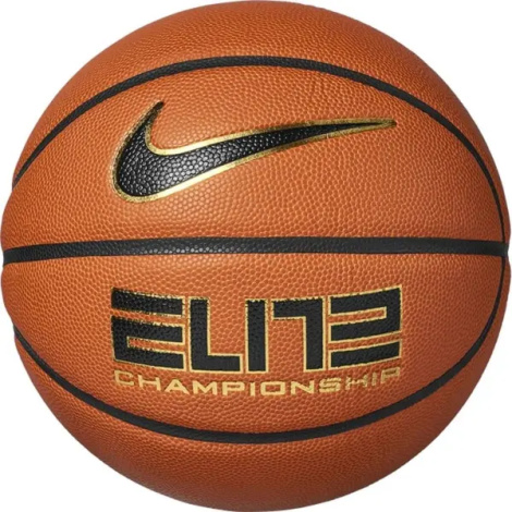 Баскетбольный мяч Nike ELITE CHAMPIONSHIP 8P 2.0 DEFLATED оранжево-золотой Размер 7 N.100.9913.891.07