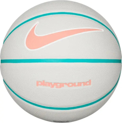 Баскетбольний м'яч Nike EVERYDAY PLAYGROUND 8P GRAPHIC DEFLATED біло-бірюзово-персиковий Розмір 7 N.100.4371.097.07