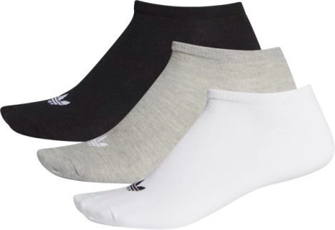 Шкарпетки Adidas TREFOIL LINER 3P білі, сірі, чорні (3 пари) FT8524
