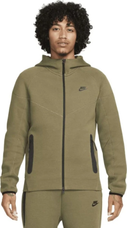 Толстовка Nike M NK TCH FLC FZ WR HOODIE оливковая FB7921-222