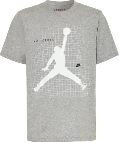 Футболка підліткова Nike JORDAN JUMPMAN GRID BLUR сіра 95F634-GEH