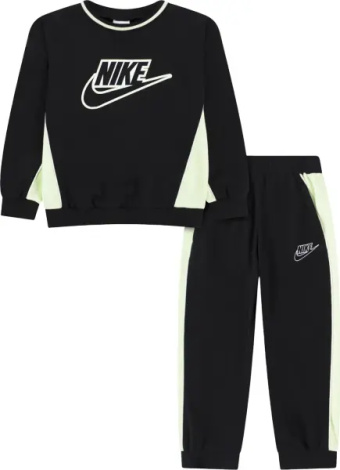 Спортивный костюм детский Nike FRENCH TERRY COLORBLOCKED CREW черно-белый 86N697-023