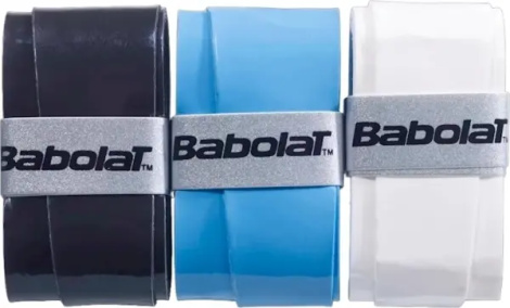 Обмотка для ракеток Babolat MY OVERGRIP X3 біла, блакитна, чорна (3 штуки) 653052-164