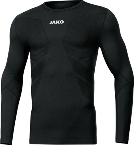 Футболка з довгим рукавом дитяча Jako COMFORT 2.0 чорна 6455-08