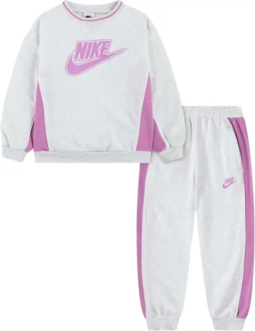 Спортивний костюм дитячий Nike FRENCH TERRY COLORBLOCKED світло-сіро-рожевий 36N697-X58
