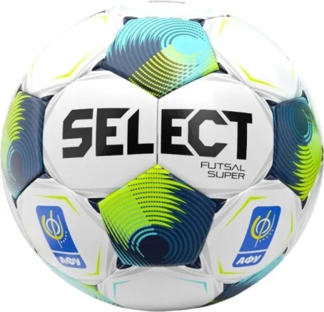 Футзальний м'яч Select FUTSAL SUPER TB (FIFA QUALITY PRO) V26 біло-синьо-салатовий Розмір 4 361347-151