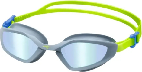 Очки для плавания Aqua Speed RAVEN MIRROR серо-салатовые 713-04