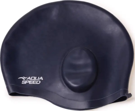Шапочка для плавания Aqua Speed EAR CAP COMFORT темно-синяя 289-22