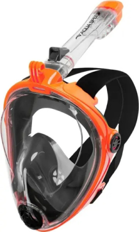 Маска для плавання повнолицьова Aqua Speed SPECTRA 2.0 оранжево-чорна 247-75