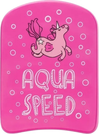 Доска для плавания детская Aqua Speed KIDDIE KICKBOARD розовая 186-unicorn