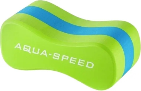 Доска для плавания детская Aqua Speed JUNIOR 3 LAYERS PULLBUOY салатово-голубая 149-04